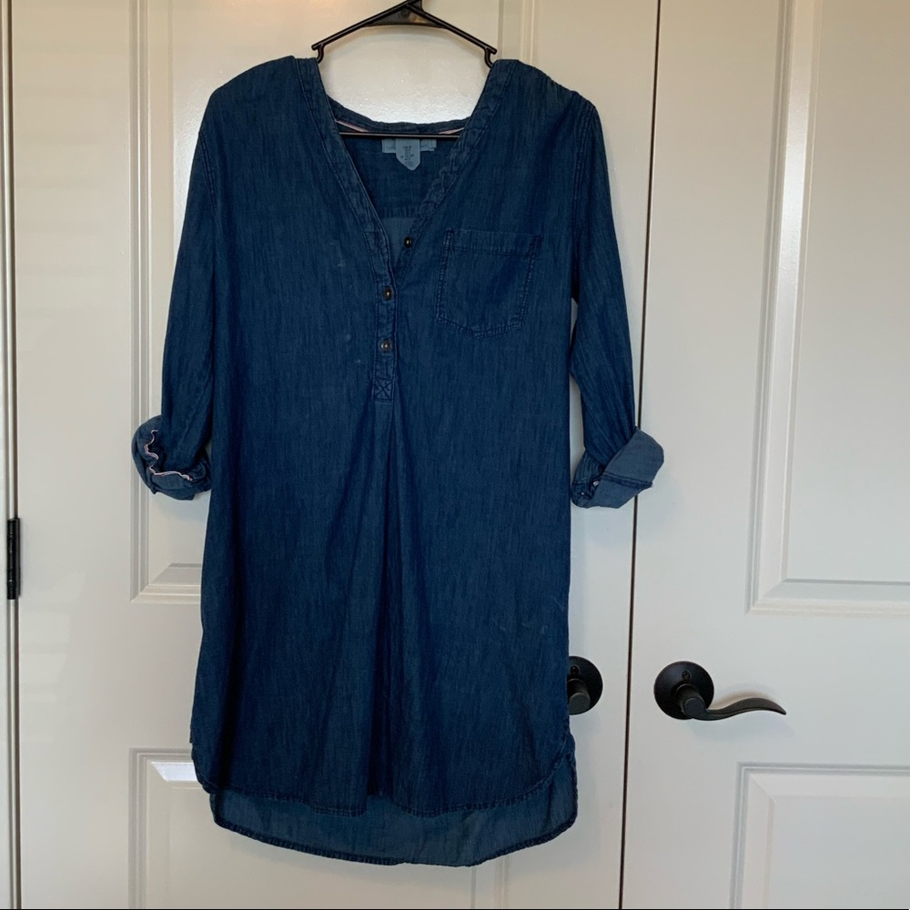 3/4 sleeved jean dress